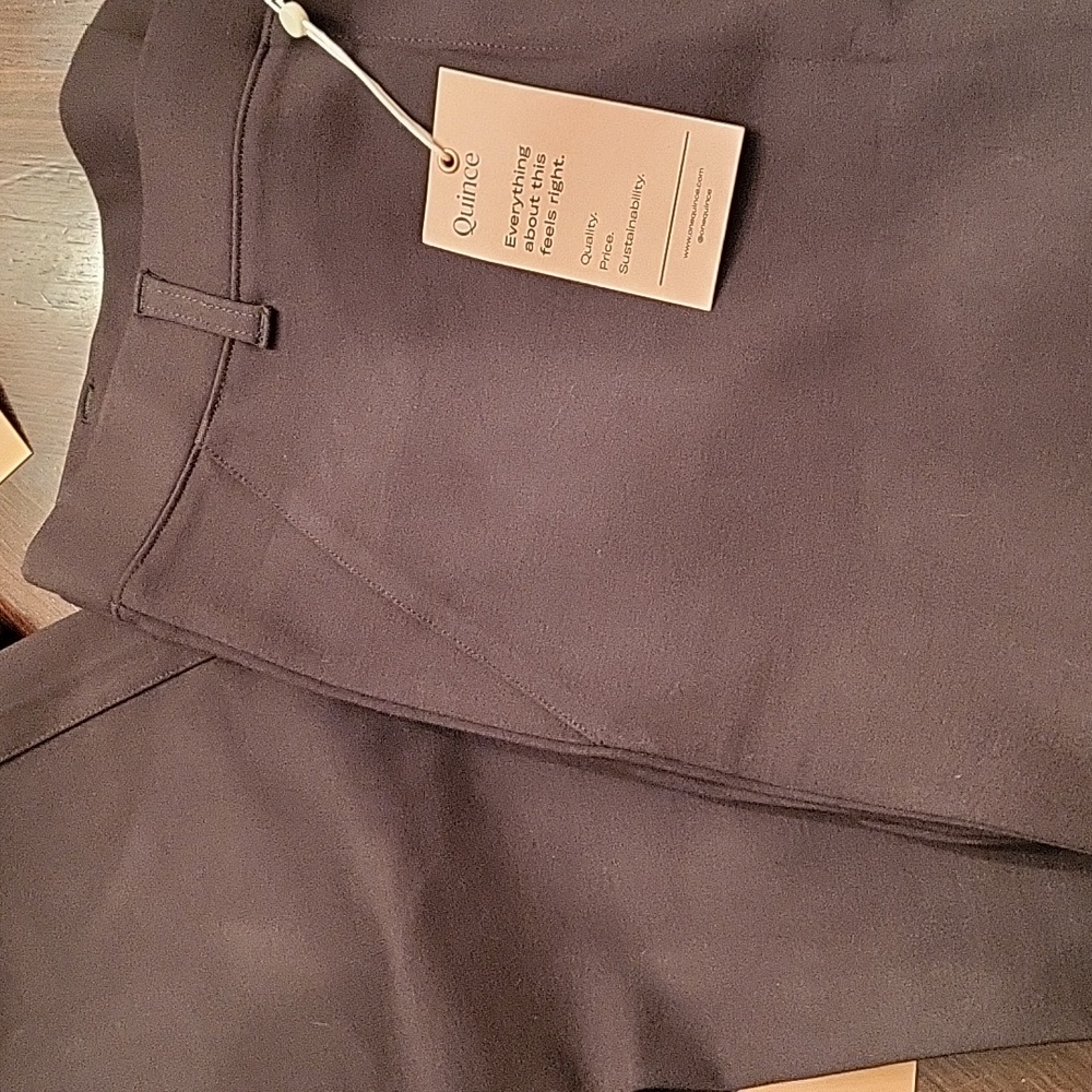 Quince Olive Green Ultra Stretch Ponte Pants Straight Leg Last Pairs - Picture 6 of 6